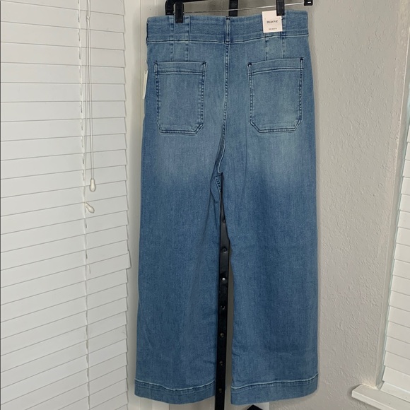 NEW Anthropologie Maeve the collette wide leg flare high rise jeans 31 - Picture 2 of 11